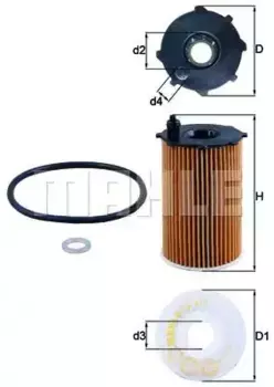 Фильтр масляный KNECHT OX417D Hyundai Santa Fe 3.5