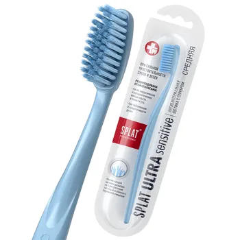 Зубная щетка Sensitive, средняя, цвет в ассортименте, SPLAT Professional