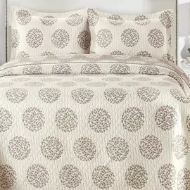 Комплект для спальни Jardin laurel cream покрывало 240х260см 2 наволочки 40х40см
