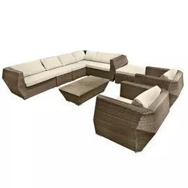 Комплект мебели NS RATTAN/MAVI (pp-8/dbr/be) 9 предметов