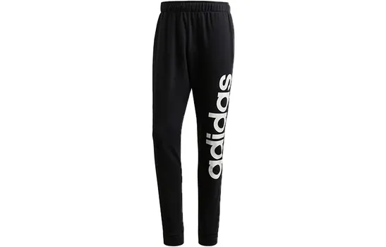 Трикотажные спортивные штаны мужские черные Adidas, черный