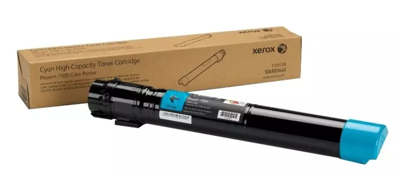 Картридж лазерный Xerox 106R01443, голубой, 17800 страниц, оригинальный для Xerox Phaser 7500