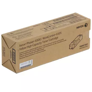 Картридж лазерный Xerox 106R01603, желтый, 2500 страниц, оригинальный для Xerox Phaser 6500, WorkCentre 6505