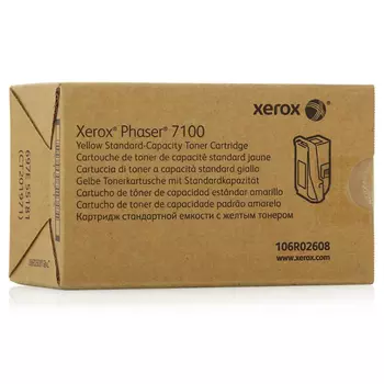 Картридж лазерный Xerox 106R02608, желтый, 4500 страниц, оригинальный для Phaser 7100