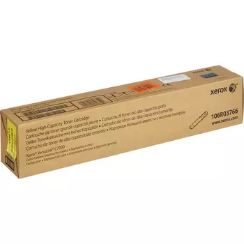 Картридж лазерный Xerox 106R03766, желтый, 10100 страниц, оригинальный для Xerox VersaLink C7000