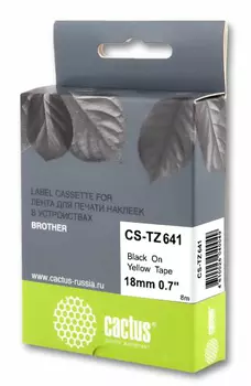 Картридж ленточный Cactus CS-TZ641 черный для Brother 1010/1280/1280VP/2700VP (CS-TZ641)