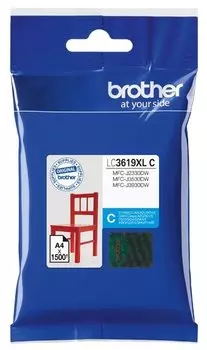 Картридж струйный Brother LC3619XLC (LC3619XLC), голубой, оригинальный, ресурс 1500 страниц для Brother MFC-J3530DW/J3930DW