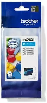 Картридж струйный Brother LC426XL (LC426XLC), голубой, оригинальный, ресурс 5000 страниц для Brother MFCJ4340DW/J4540DW/J4540DWXL