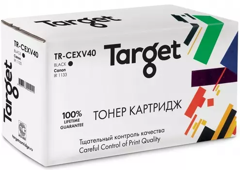 Картридж лазерный Target TR-CEXV40 (C-EXV40), черный, 6000 страниц, совместимый для Canon iR-1133/iR-1133A/iR-1133iF с чипом