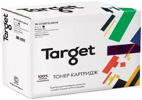 Картридж лазерный Target TR-CF287X/041H (041H/CF287X), черный, 18000 страниц, совместимый для Canon LJ M506dn/M506x/M527dn/M527f/M527c/i-SENSYS LBP-312x с чипом