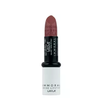 LAYLA COSMETICS Помада блестящая для губ, №7 / IMMORAL SHINE LIPSTICK ONE WISH POOL NIGHT 4 гр