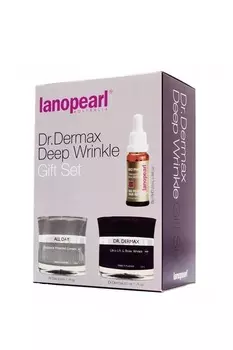 LANOPEARL Набор против глубоких морщин для лица (крем защитный 50 мл, крем ультралифтинг 50 мл, сыворотка лифтинг-эффект 25 мл) / Dr.Dermax Deep Wrinkle
