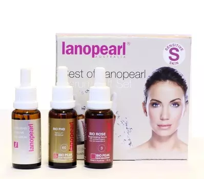 LANOPEARL Набор Сыворотки для зрелой кожи (питательная сыворотка 25 мл, сыворотка лифтинг-эффект 25 мл, регенерирующая сыворотка 25 мл) / Best of Lanopearl