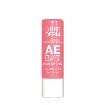 LIBREDERM Помада гигиеническая питательная, дикая клубника / AEVIT 4 г