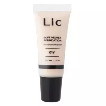 LIC Крем тональный мини-версия, 01Y / Soft Velvet Foundation Mini version 10 мл