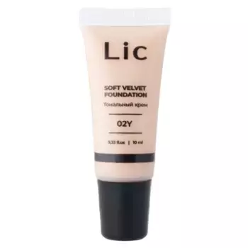 LIC Крем тональный мини-версия, 02Y / Soft Velvet Foundation Mini version 10 мл