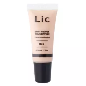 LIC Крем тональный мини-версия, 03Y / Soft Velvet Foundation Mini version 10 мл