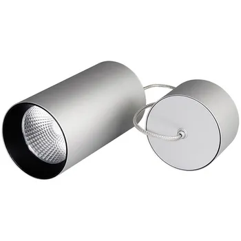 Подвесной светильник LED подвесной SP-POLO-R85-2-15W Day White 40deg (Silver, Black Ring) (Arlight, IP20 Металл) 022966