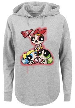 Свитер F4NT4STIC Oversized Hoodie Powerpuff Girls Cheerleaders, серый