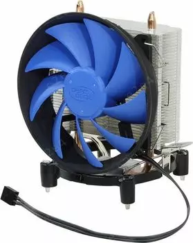 Кулер для процессора DeepCool GAMMAXX 200T для Socket 775/115x/1200/AM2/AM2+/AM3/AM3+/FM1/AM4/FM2/FM2+, 120мм, 1600rpm, 26.1 дБ, 100W, 4-pin PWM, Al