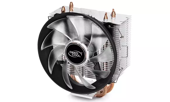 Кулер для процессора DeepCool GAMMAXX 300B для Socket 115x/1356/1366/775/AM4/AM2+/AM3/AM3+/FM1/FM2/FM2+/AM2, 120мм, 1600rpm, 21 дБ, 130W, 4-pin PWM, Al, Blue LED (DP-MCH3-GMX300-BL )