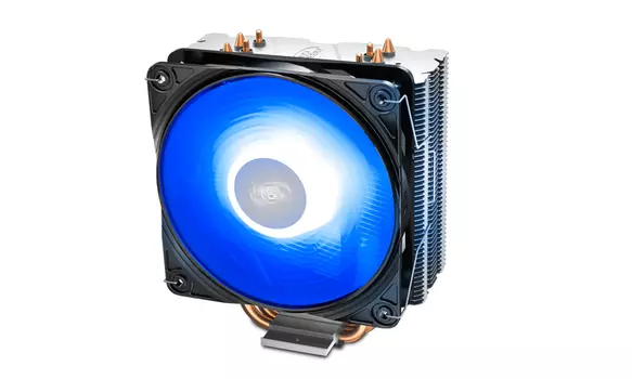 Кулер для процессора DeepCool GAMMAXX 400 V2 для Socket/115x/1200/1700/AM2/AM2+/AM3/AM3+/FM1/AM4/FM2/FM2+, 120мм, 1650rpm, 27.8 дБ, 180Вт, 4-pin PWM, Al+Cu, Blue LED (DP-MCH4-GMX400V2-BL)