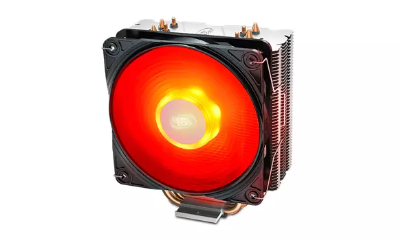 Кулер для процессора DeepCool GAMMAXX 400 V2 Red для Socket/115x/1200/1356/1366/AM2/AM2+/AM3/AM3+/FM1/AM4/FM2/FM2+, 120 мм, 1650rpm, 27.8 дБА, 180 Вт, 4-pin PWM, Al+Cu, Red LED (DP-MCH4-GMX400V2-RD)