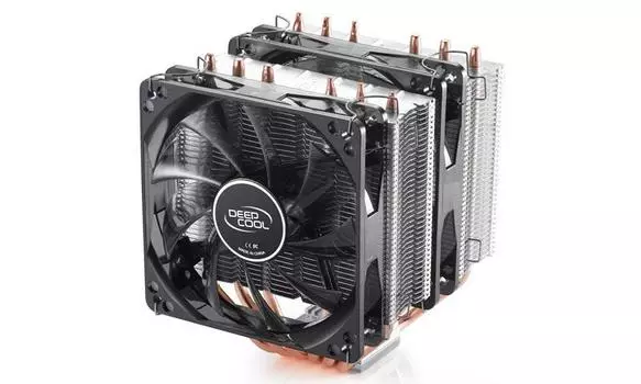 Кулер для процессора DeepCool NEPTWIN V2 для Socket 115x/2011/2011-3/1356/1366/775/AM4/AM2+/AM3/AM3+/FM1/FM2/FM2+/AM2, 120мм, 1500rpm, 30 дБ, 150W, 4-pin PWM, Al+Cu, Blue LED
