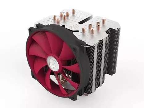 Кулер для процессора DeepCool RED HAT для Socket 775/115x/1200/1356/1366/2011/2011-3/AM2/AM2+/AM3/AM3+/FM1/AM4/FM2/FM2+, 140мм, 1400rpm, 31.1 дБ, 250W, 4-pin PWM, Al (RED HAT )