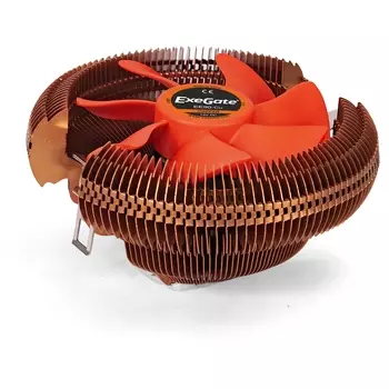 Кулер для процессора Exegate EE90-Cu для Socket 775/115x/1200/AM2/AM2+/AM3/AM3+/FM1/AM4/FM2/FM2+, 90 мм, 2200rpm, 22 дБА, 80 Вт, 3-pin, Al+Cu (EX286151RUS)
