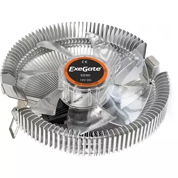 Кулер для процессора Exegate EE90 для Socket 775/115x/1200/AM2/AM2+/AM3/AM3+/FM1/AM4/FM2/FM2+, 90 мм, 2200rpm, 22 дБА, 75 Вт, 3-pin, Al (EX286149RUS)