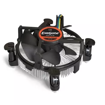Кулер для процессора Exegate EЕ97378 для Socket/115x/1200, 92 мм, 2400rpm, 23 дБА, 95 Вт, 4-pin PWM, Al+Cu (EX283278RUS)
