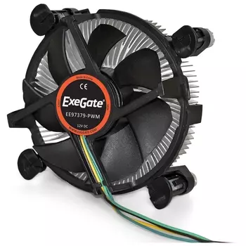 Кулер для процессора Exegate EE97379-PWM для Socket/115x/1200, 92 мм, 2600rpm, 24 дБА, 65 Вт, 4-pin PWM, Al (EX283279RUS)