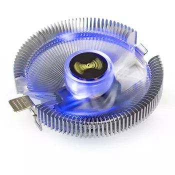 Кулер для процессора Exegate Wizard EE91-PWM.BLUE для Socket 775/115x/1200/AM2/AM2+/AM3/AM3+/FM1/AM4/FM2/FM2+, 90 мм, 2400rpm, 24 дБА, 75 Вт, 4-pin PWM, Al, Blue LED (EX286148RUS)