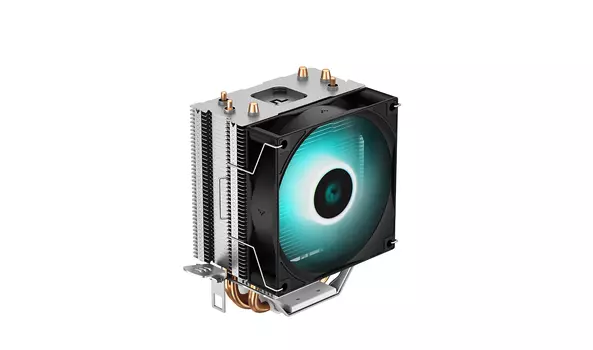 Кулер для процессора DeepCool AG300 Marrs для Socket/ 115x/ 1200/ 1700/ 1851/ AM4/ AM5, 92 мм, 3050rpm, 30.5 дБА, 150 Вт, 4-pin PWM, Al+Cu, Green LED (R-AG300-BKMNMN-G)
