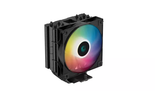 Кулер для процессора DeepCool AG400 BK ARGB для Socket/115x/1200/1700/1851/AM4, 120 мм, 2000rpm, 31.6 дБА, 4-pin PWM, Al+Cu, ARGB (R-AG400-BKANMC-G-2)