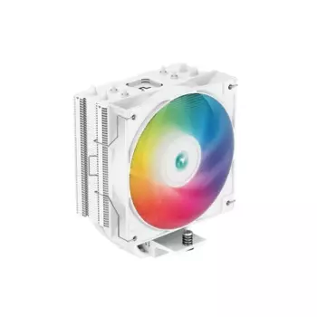 Кулер для процессора DeepCool AG400 WH ARGB для Socket/115x/1200/1700/1851/AM4/AM5, 120 мм, 2000rpm, 31.6 дБА, 220 Вт, 4-pin PWM, Al+Cu, ARGB (R-AG400-WHANMC-G-2)