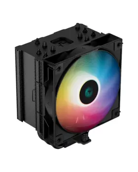 Кулер для процессора DeepCool AG500 BK ARGB для Socket/115x/1200/1700/1851/AM4/AM5, 120 мм, 1850rpm, 29.4 дБА, 240 Вт, 4-pin PWM, Al+Cu, ARGB (R-AG500-BKANMN-G-1)