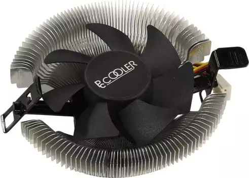 Кулер для процессора PCcooler E80 для Socket 775/AM2/AM2+/AM3/AM3+/FM1, 80 мм, 2200rpm, 22 дБА, 3-pin, Al