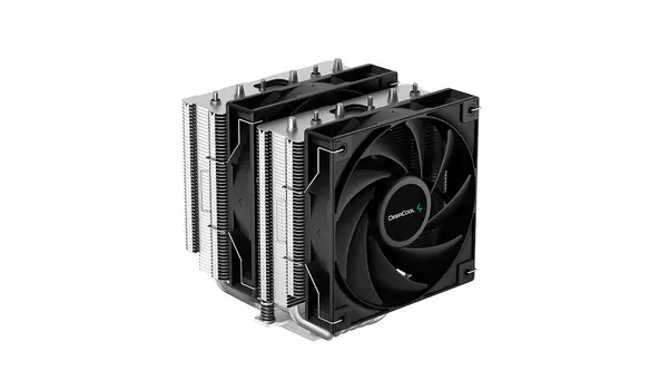 Кулер для процессора DeepCool AG620 для Socket/115x/1200/1700/1851/2066/AM4/AM5, 120 мм, 1850rpm, 29 дБА, 260 Вт, 4-pin PWM, Al (R-AG620-BKNNMN-G-1)