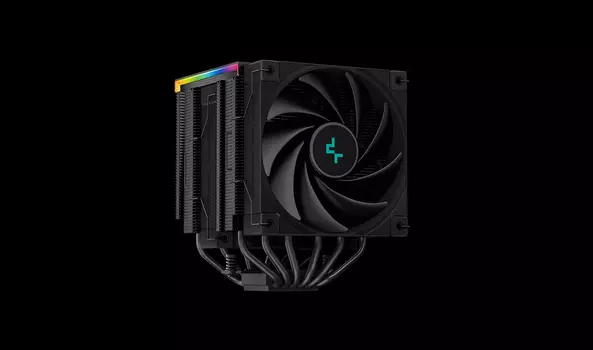 Кулер для процессора DeepCool AK620 DIGITAL для Socket/115x/1200/1700/1851/2011/2011-3/2066/AM4/AM5, 120 мм, 1850rpm, 28 дБА, 260 Вт, 4-pin PWM, Al+Cu, ARGB (R-AK620-BKADMN-G)