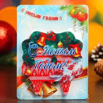 Набор: 2 фонтана в торт и свеча новогодняя