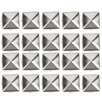 400 наборов 4MM-7MM DIY Leathercraft Spike Rivets Square Spike Studs Сумки Обувь Ремни АксессуарыСеребро 4mm бронзовый