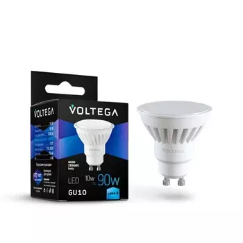 Светодиодная лампа GU10 10W 4000К (белый) Ceramics Voltega 7073