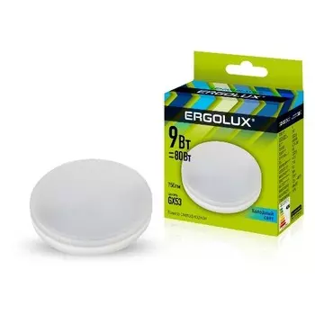 Светодиодная лампа GX53 9W 4500К (белый) Ergolux LED-GX53-9W-GX53-4K (13515)