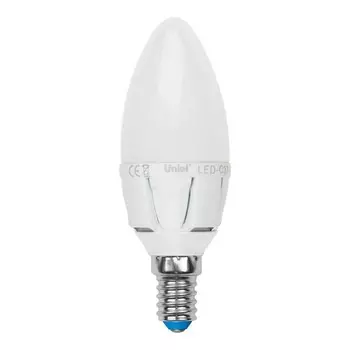 Светодиодная лампа E14 7W 4000K (белый) Uniel LED-C37 7W-NW-E14-FR PLP01WH (UL-00002411)