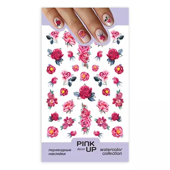 Наклейки для ногтей PINK UP DECOR WATERCOLOR переводные тон 631
