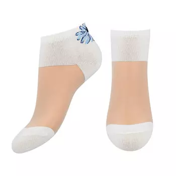 Носки SOCKS GLAMOUR Белые короткие р-р единый