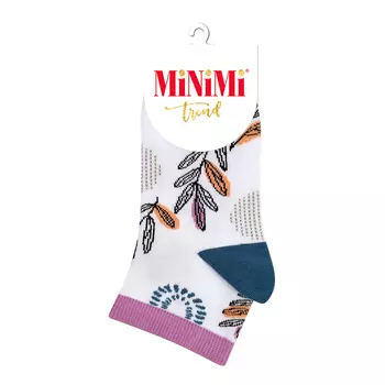 Носки женские MINIMI MINI TREND Листья Bianco/Jeans 39-41