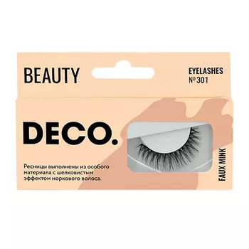 Накладные ресницы DECO. FAUX MINK с эффектом норки №301